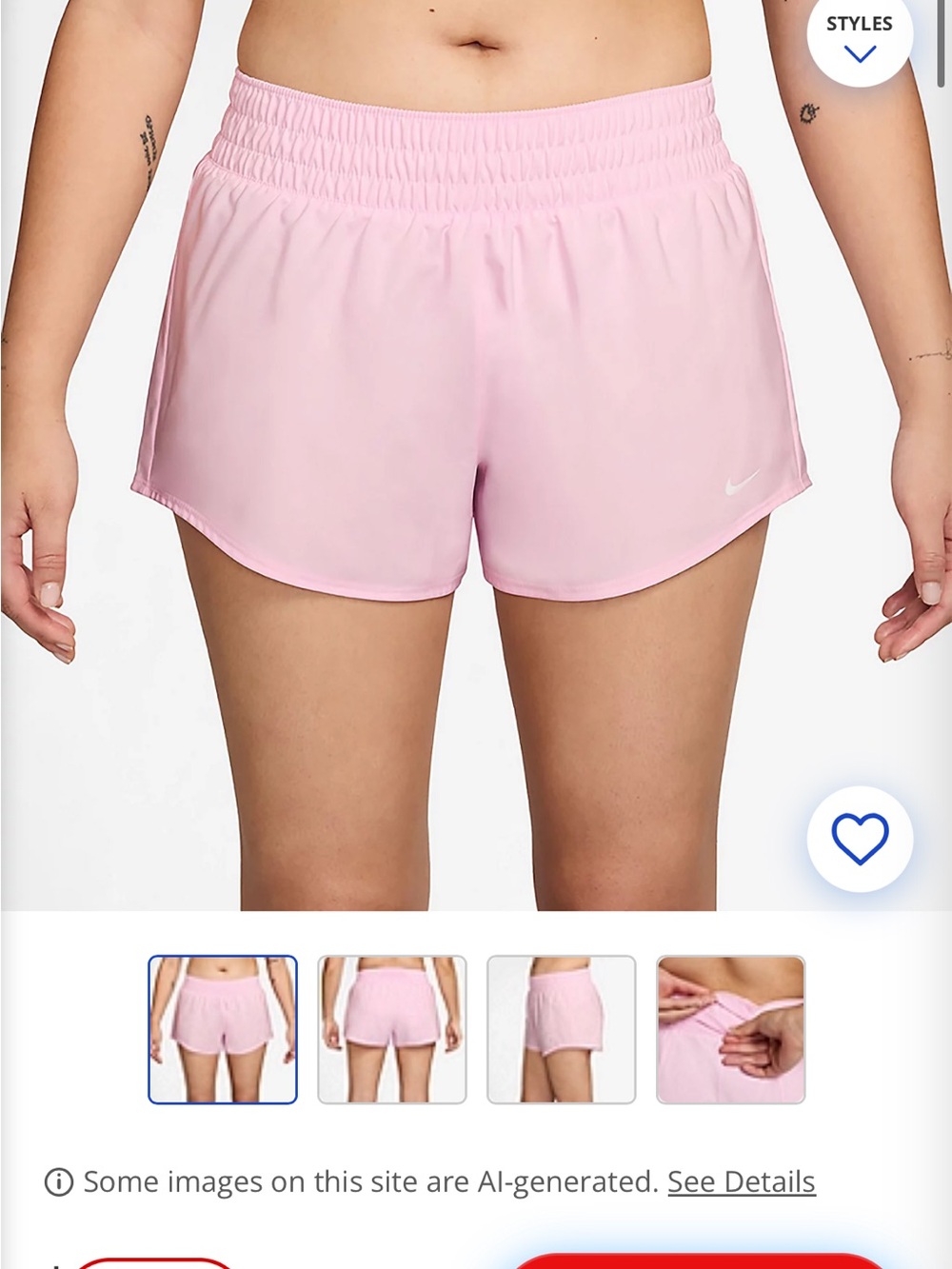 Nike Women's Pink Athletic Shorts